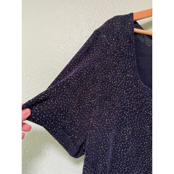 Vintage Ultra Dress Women's Navy/Black Sparkle‎ 90s 2000s y2k Dress - Picture 4 of 6
